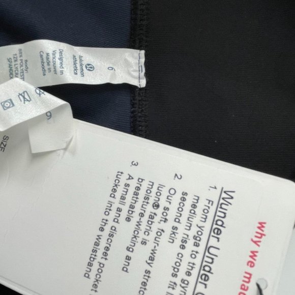 Lululemon Wunder Under Paisley Capri Size 6 - Picture 7 of 7